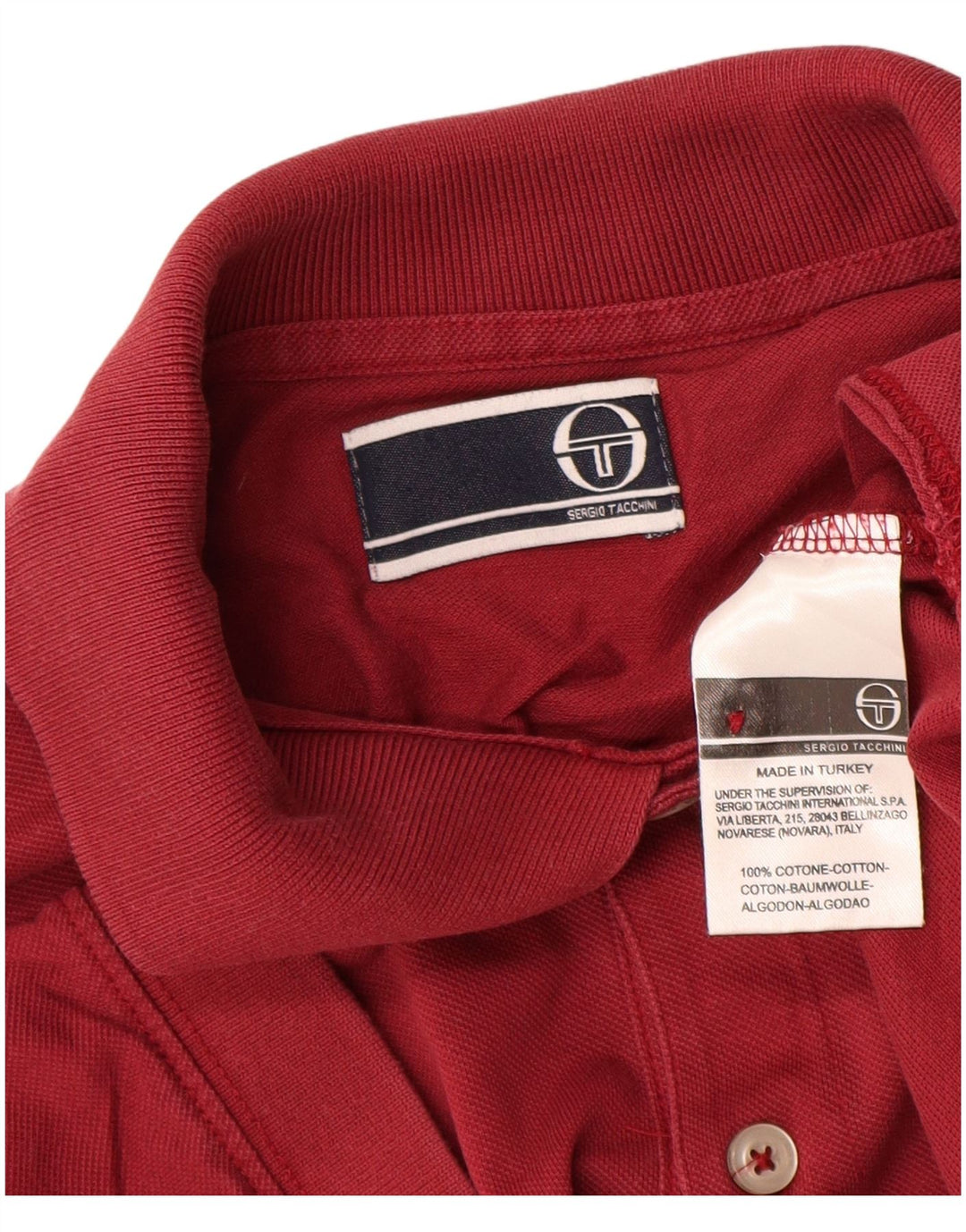 Polo Uomo Sergio Tacchini Grande Bordeaux In Cotone