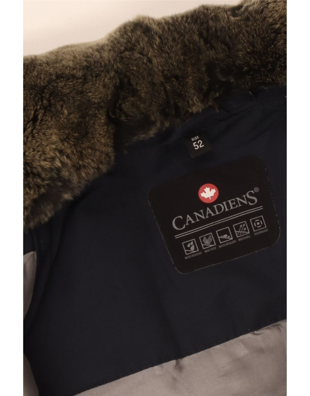 Giacca a vento con cappuccio da uomo Canadiens IT 52 XL Blu Navy