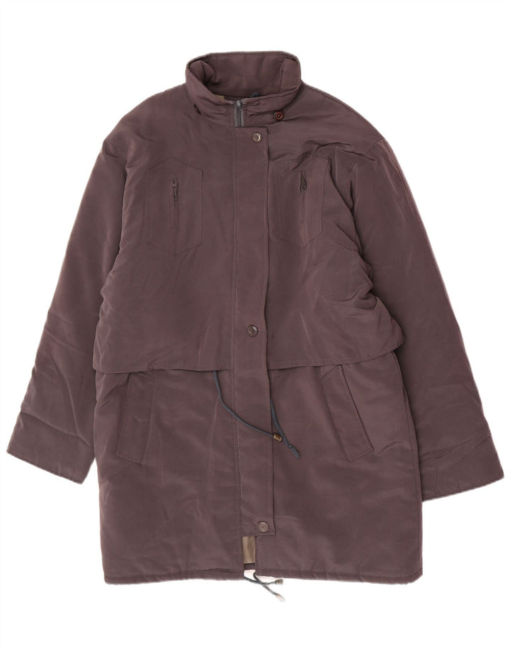 Soprabito oversize da donna vintage UK 18 XL Marrone