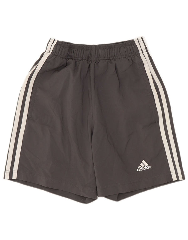 ADIDAS Boys Sport Shorts 9-10 Years XS  Grey Polyester