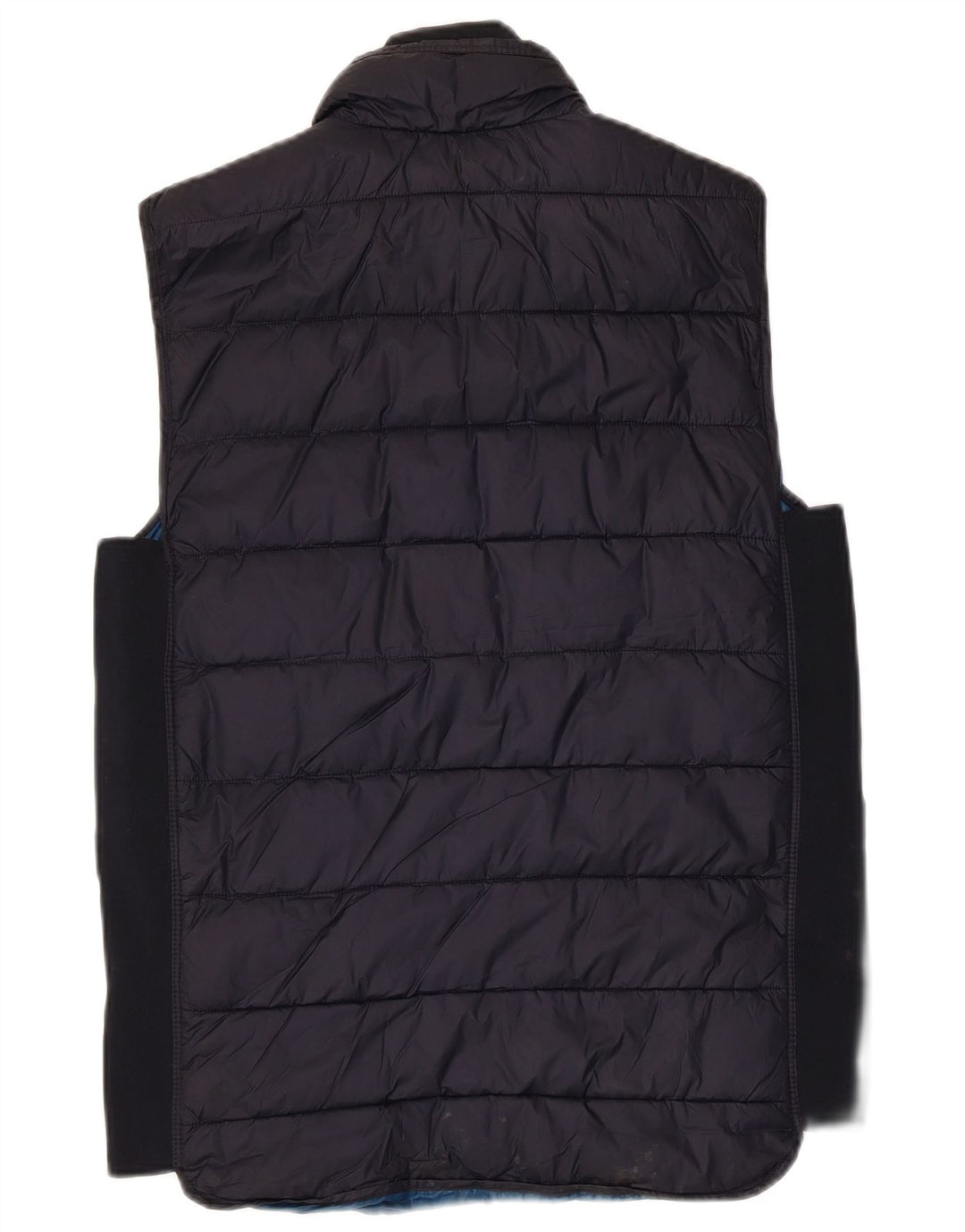 Gilet imbottito da uomo Zara UK 38 medio blu navy poliestere