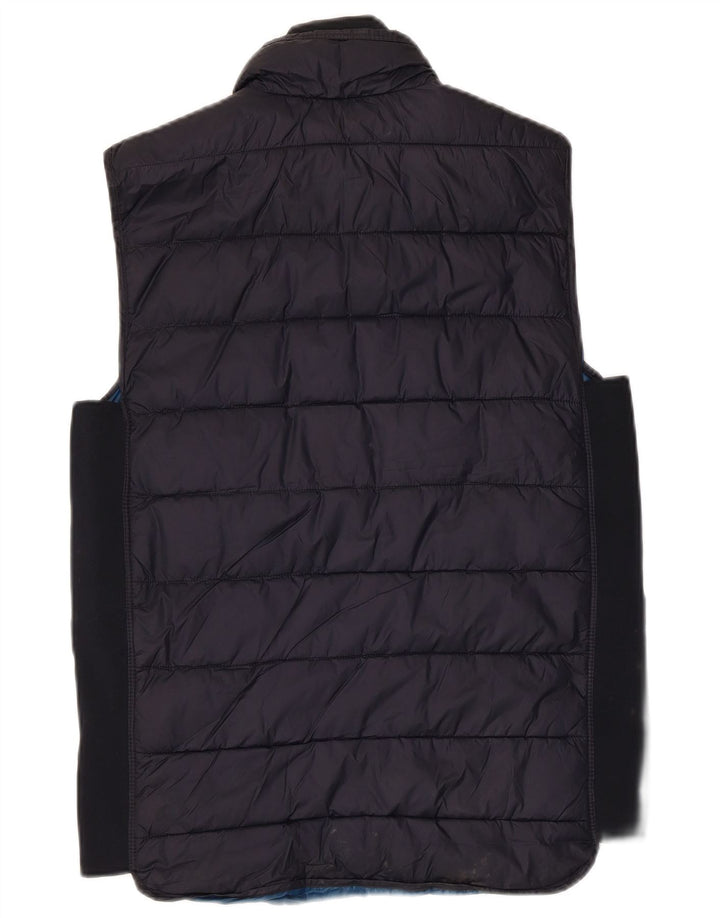 Gilet imbottito da uomo Zara UK 38 medio blu navy poliestere