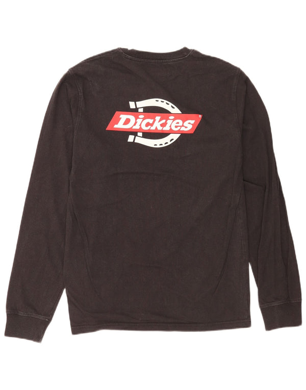 Dickies Top grafico da uomo a maniche lunghe piccolo in cotone nero