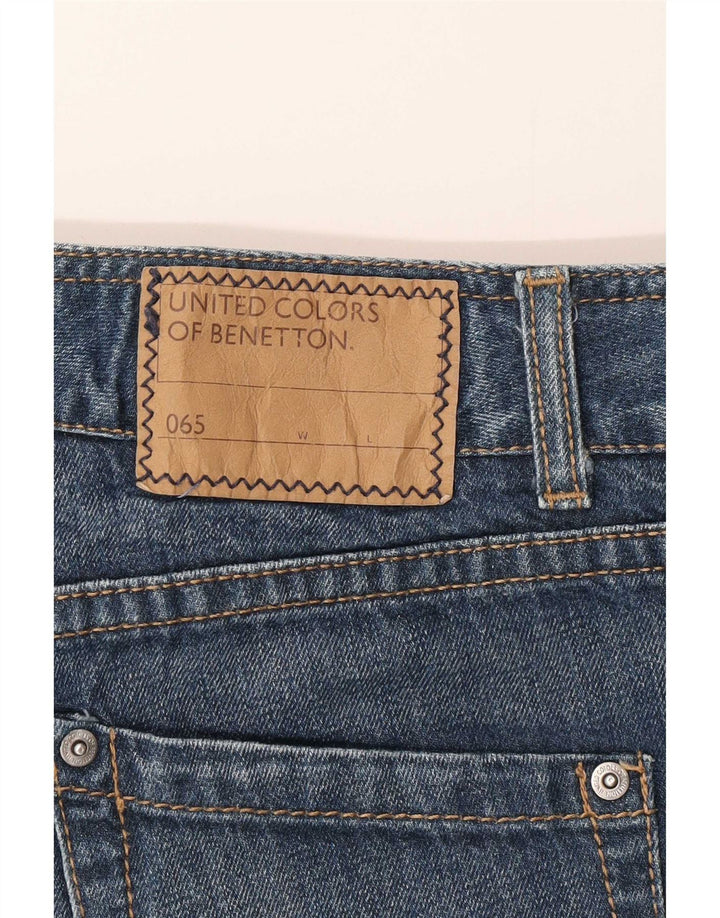 Pantaloncini di jeans da donna Benetton IT 42 Medium W30 Blu Cotone