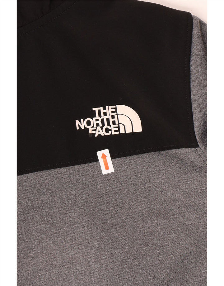 Maglione con cappuccio e zip per ragazzi THE NORTH FACE 14-15 anni XL grigio a blocchi di colore