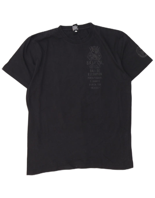 T-shirt grafica da uomo Scorpion Bay Top XL in cotone nero