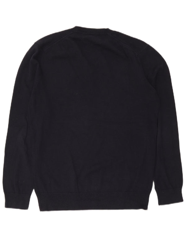Maglione da uomo con scollo a V French Connection, cotone medio blu navy
