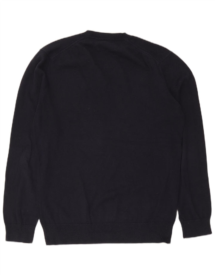Maglione da uomo con scollo a V French Connection, cotone medio blu navy