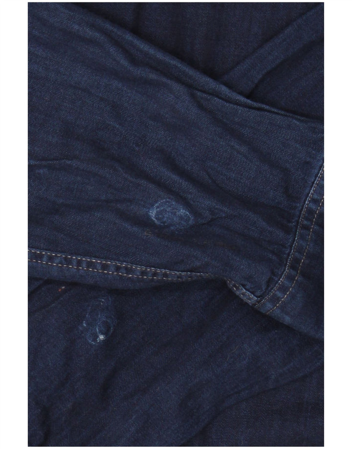 Camicia di jeans da uomo G-Star in cotone blu navy medio