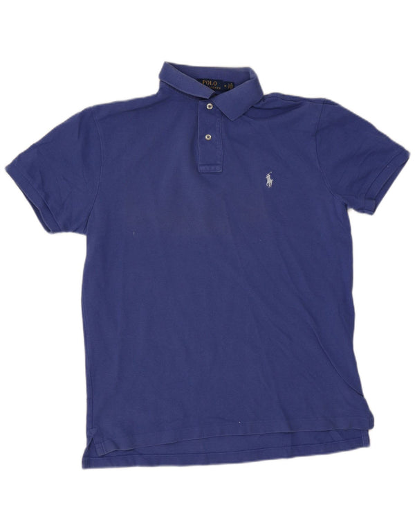 Polo Ralph Lauren da uomo slim fit personalizzata Polo in cotone blu medio