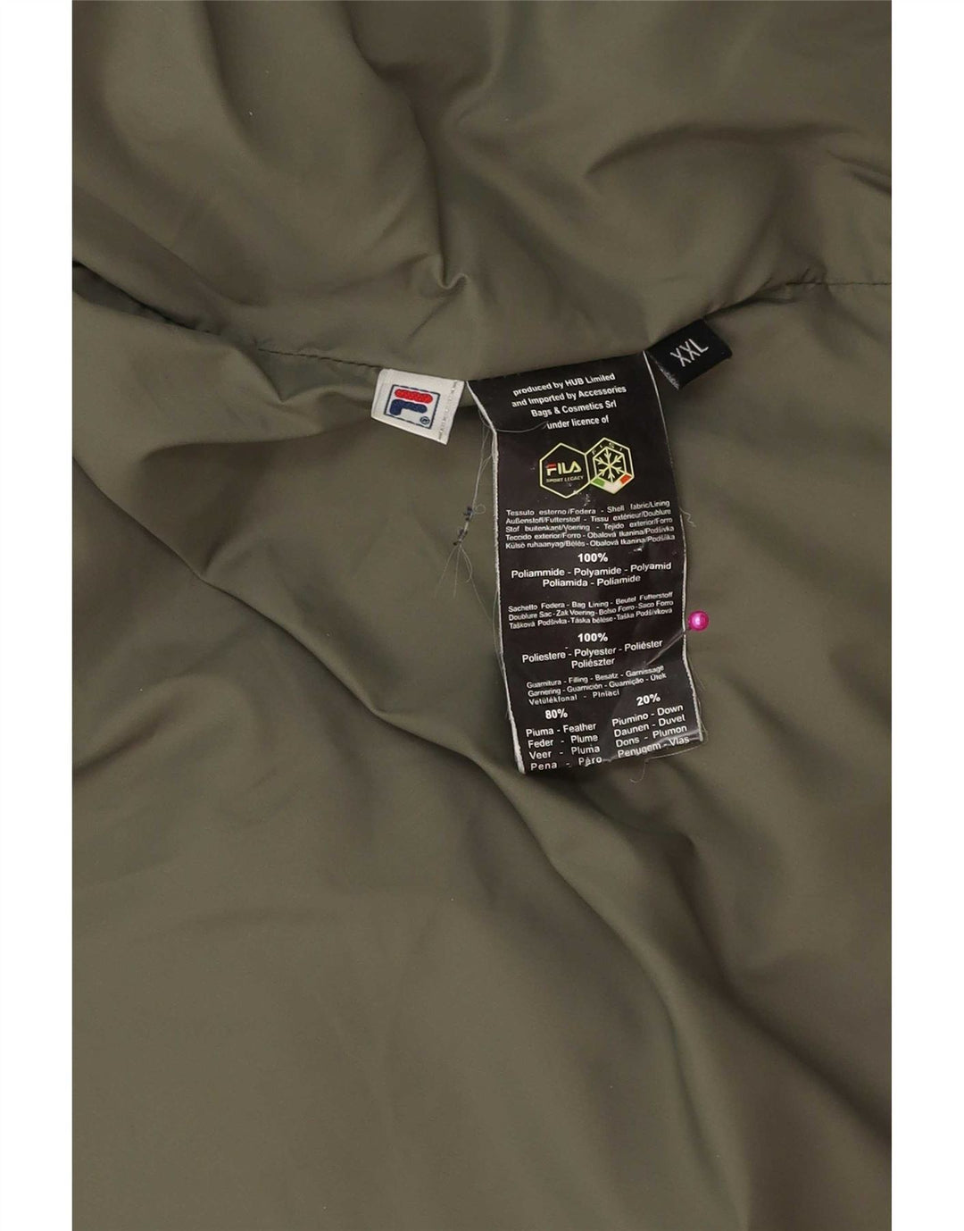 Giacca imbottita da uomo Fila UK 44 2XL poliestere verde