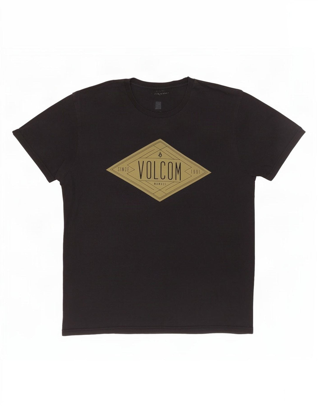 T-shirt grafica da uomo Volcom Top grande in cotone nero