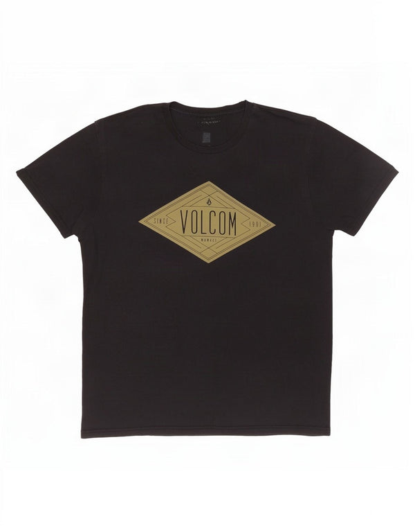 Volcom Mens Graphic T-Shirt Top Large Black Cotton