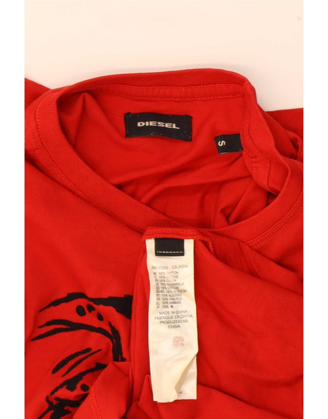 T-shirt grafica da uomo Diesel Top piccola rossa