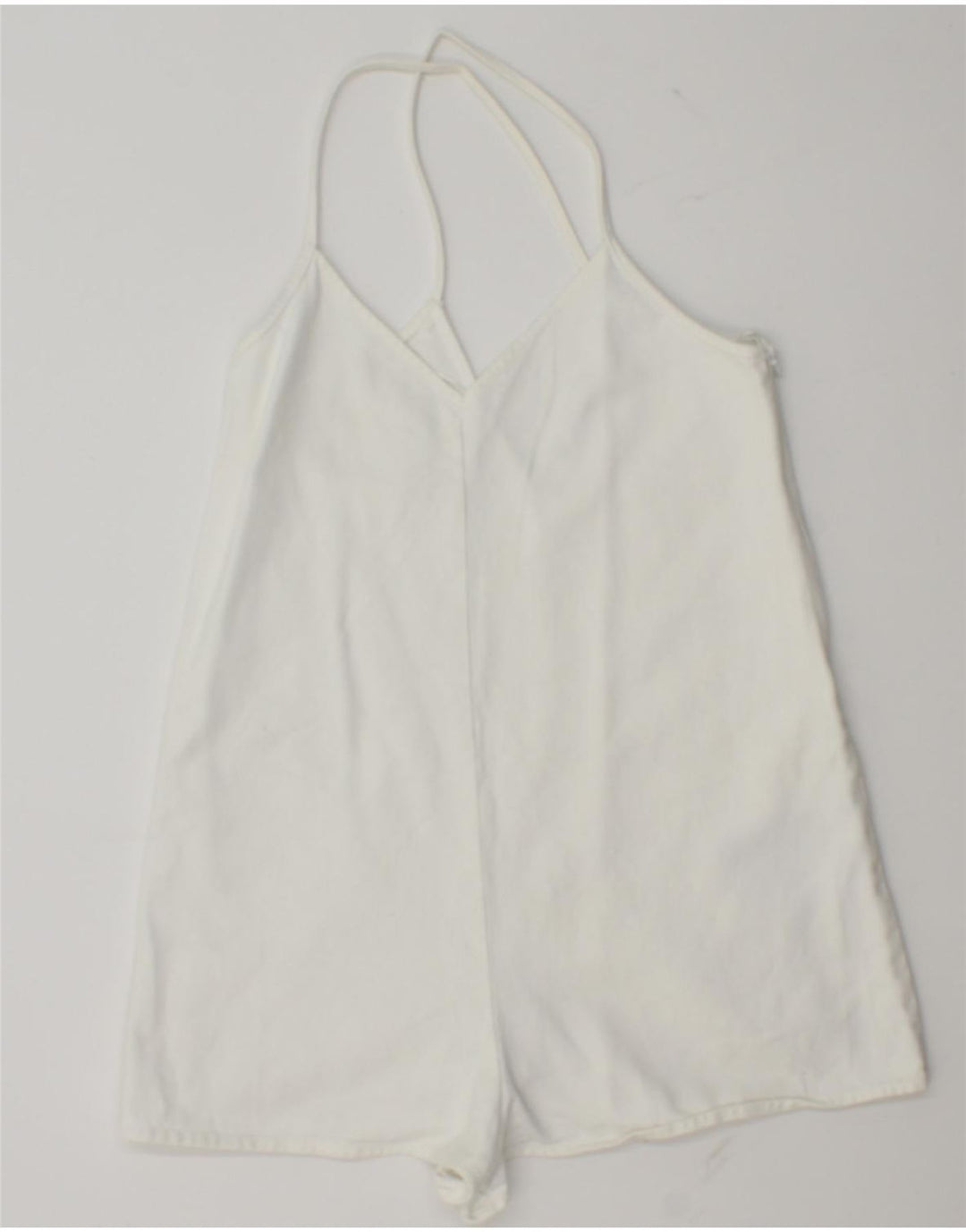 Tutina corta da donna ZARA UK 10 piccola in cotone bianco