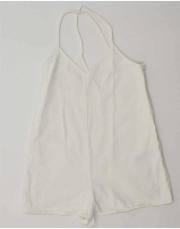 Tutina corta da donna ZARA UK 10 piccola in cotone bianco