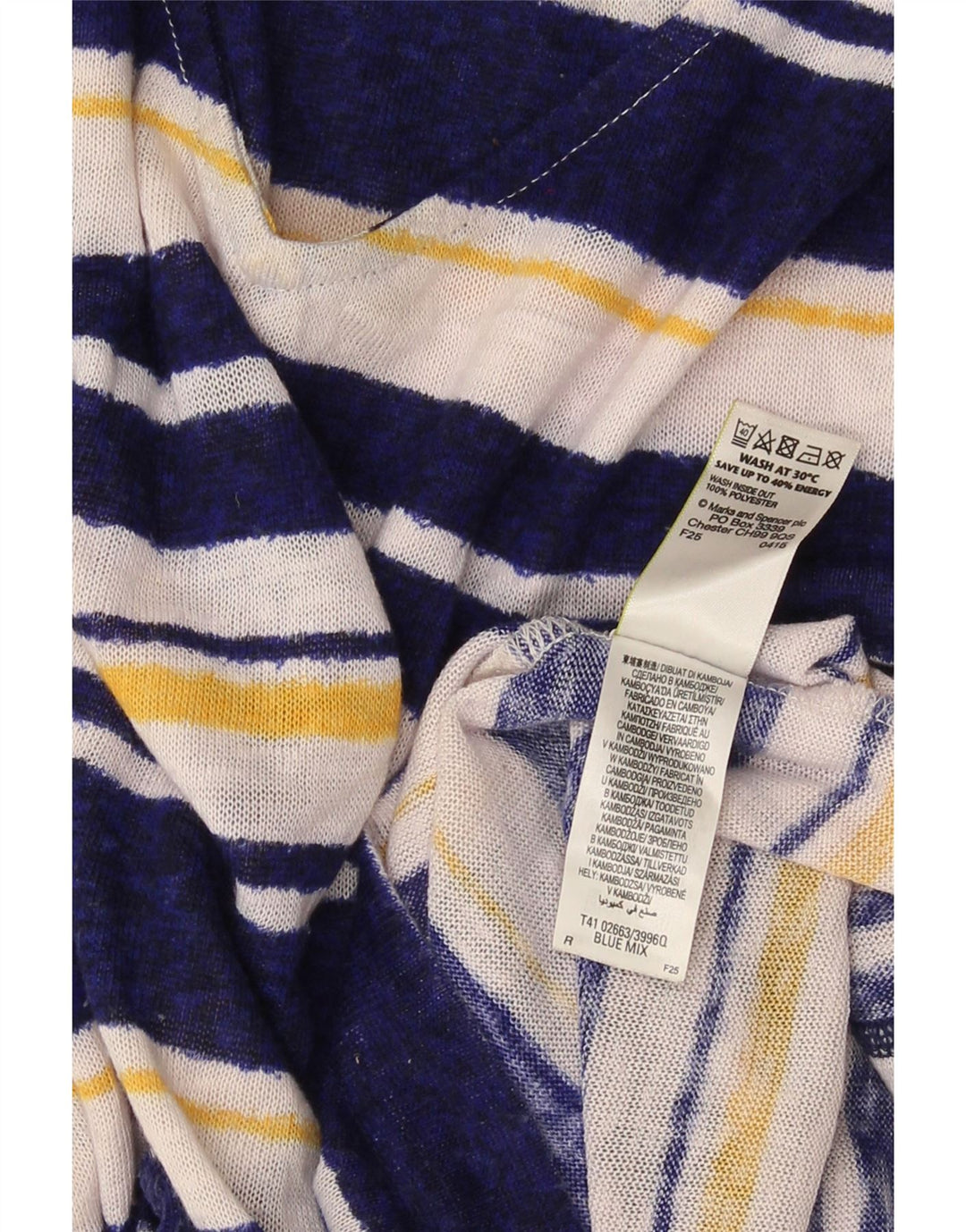 Abito maglione da donna con maniche a 3/4 Marks & Spencer UK 10 piccolo multicolore