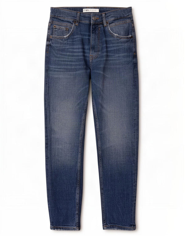 Jeans slim da uomo Zara EU 42 Large W32 L27 Cotone blu