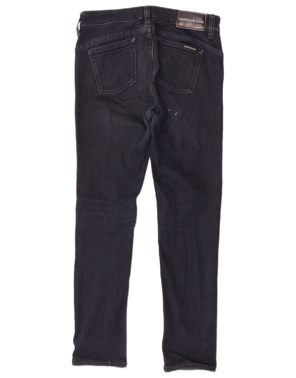 Calvin Klein Womens Slim Jeans W28 L28 Navy Blue Cotton