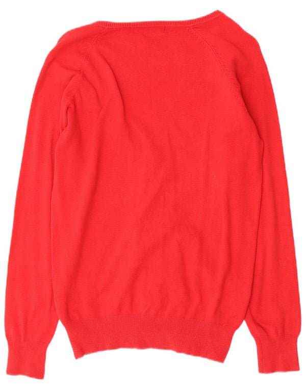 Maglione cardigan da donna Zara UK 18 XL rosso cotone
