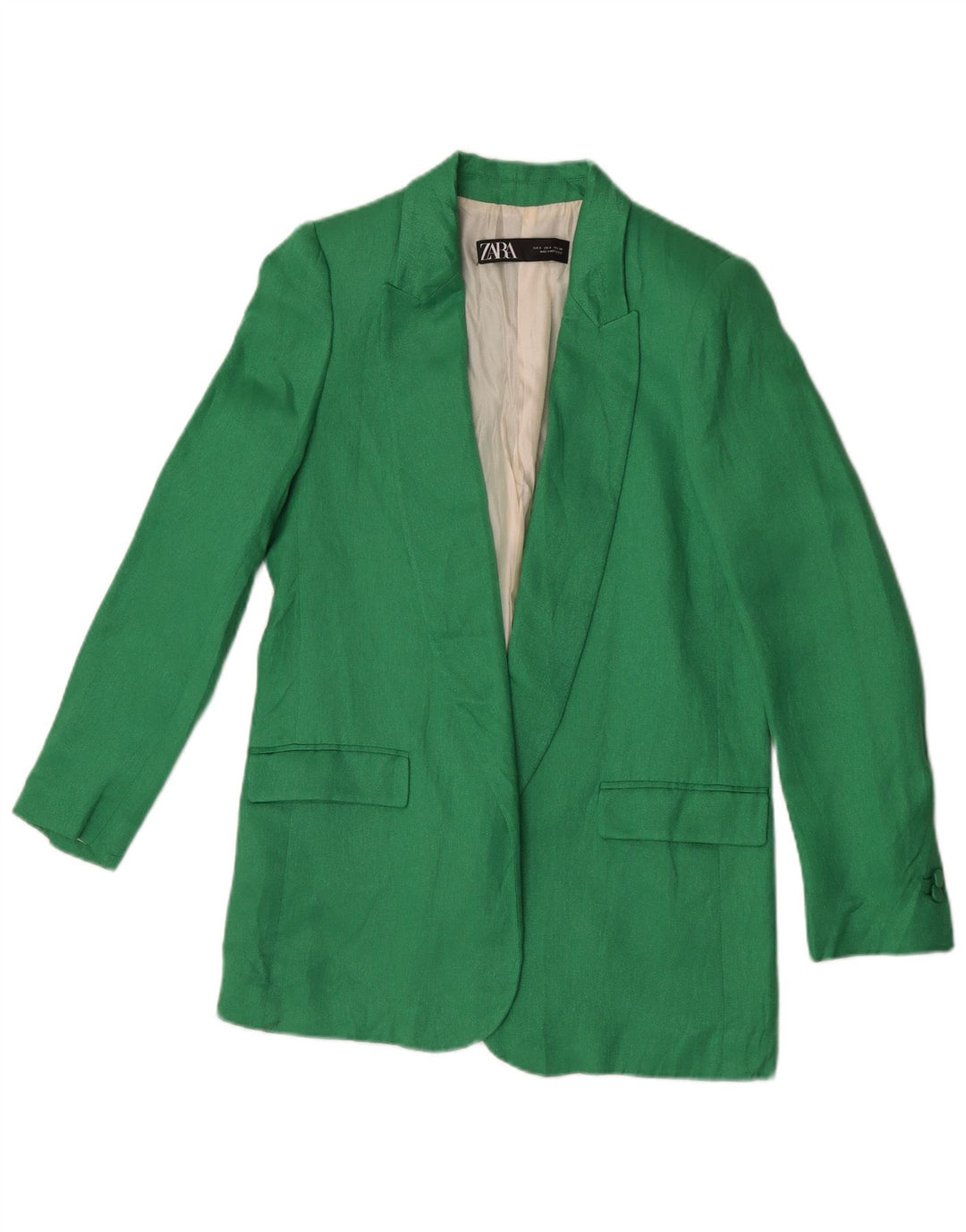 Giacca blazer aperta da donna Zara UK 10 piccola verde