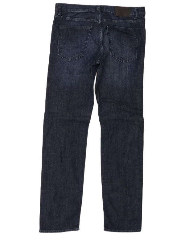 Jeans dritti da uomo Hugo Boss W32 L32 cotone blu navy