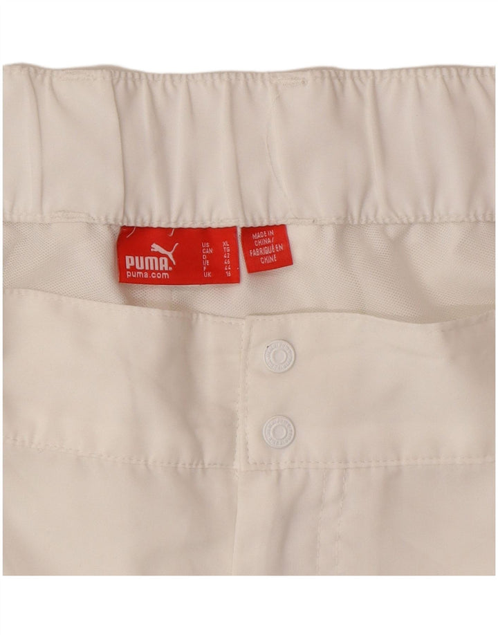 Pantaloncini casual PUMA da donna UK 16 Large W34 bianchi