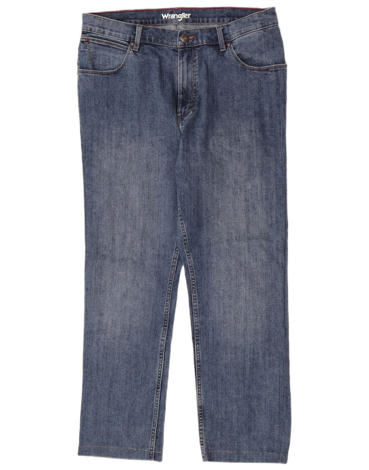 Jeans dritti da uomo Wrangler W36 L29 cotone blu
