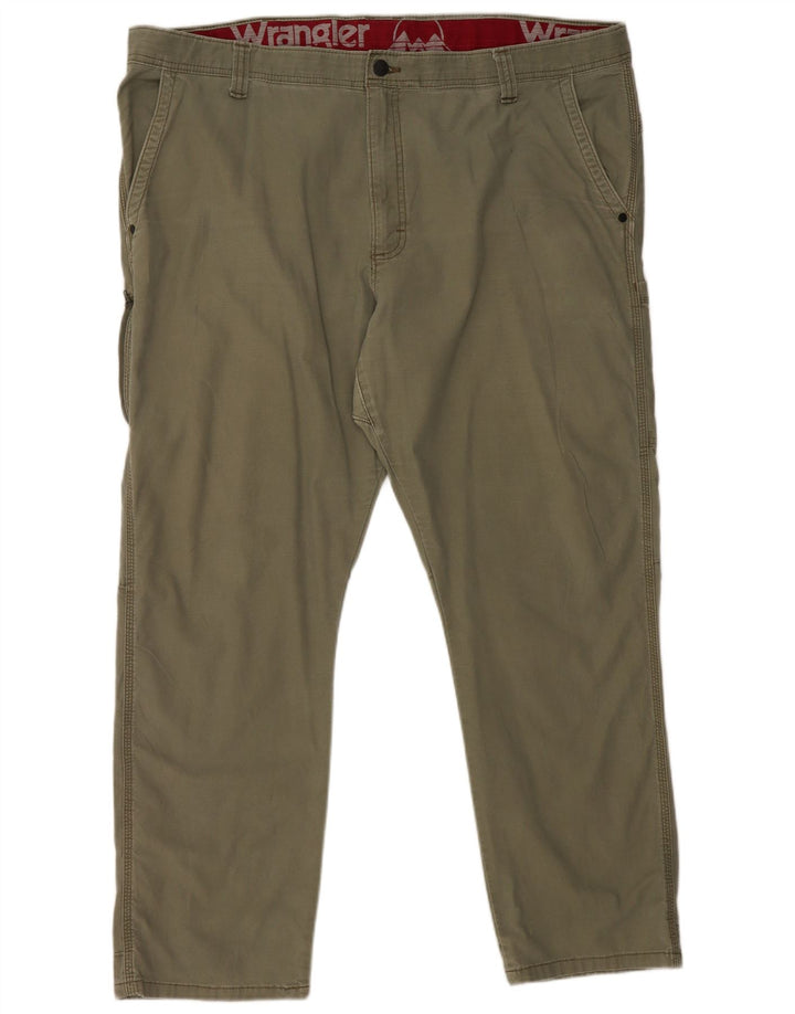 Pantaloni cargo dritti da uomo WRANGLER W44 L30 cotone kaki