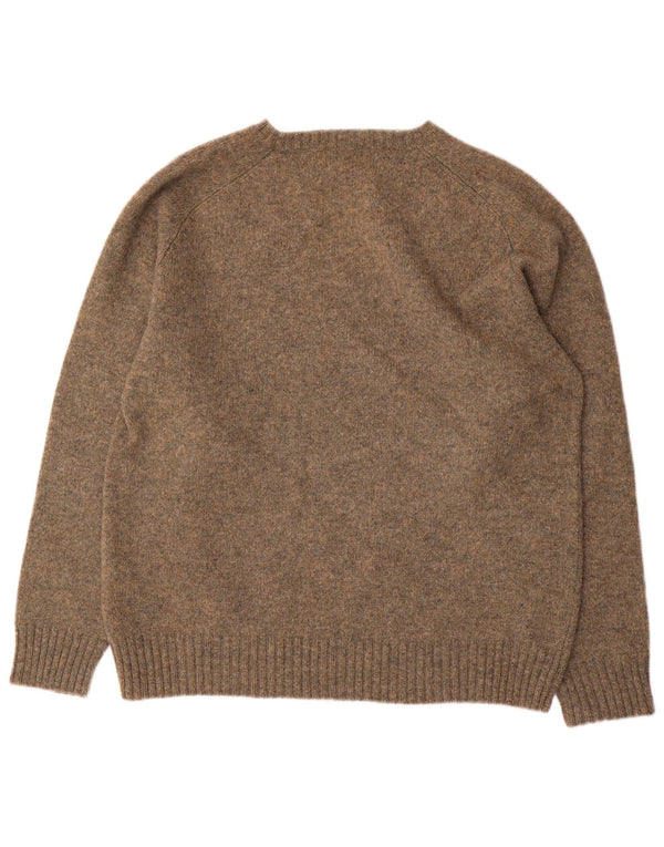 Maglione maglione girocollo da uomo Kappa XL in lana screziata beige