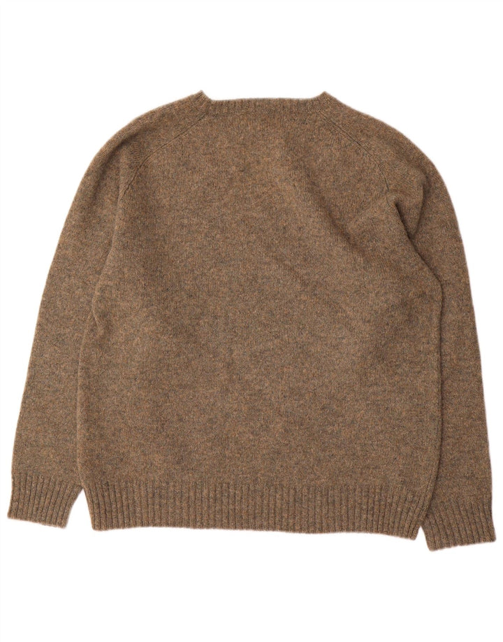 Maglione maglione girocollo da uomo Kappa XL in lana screziata beige