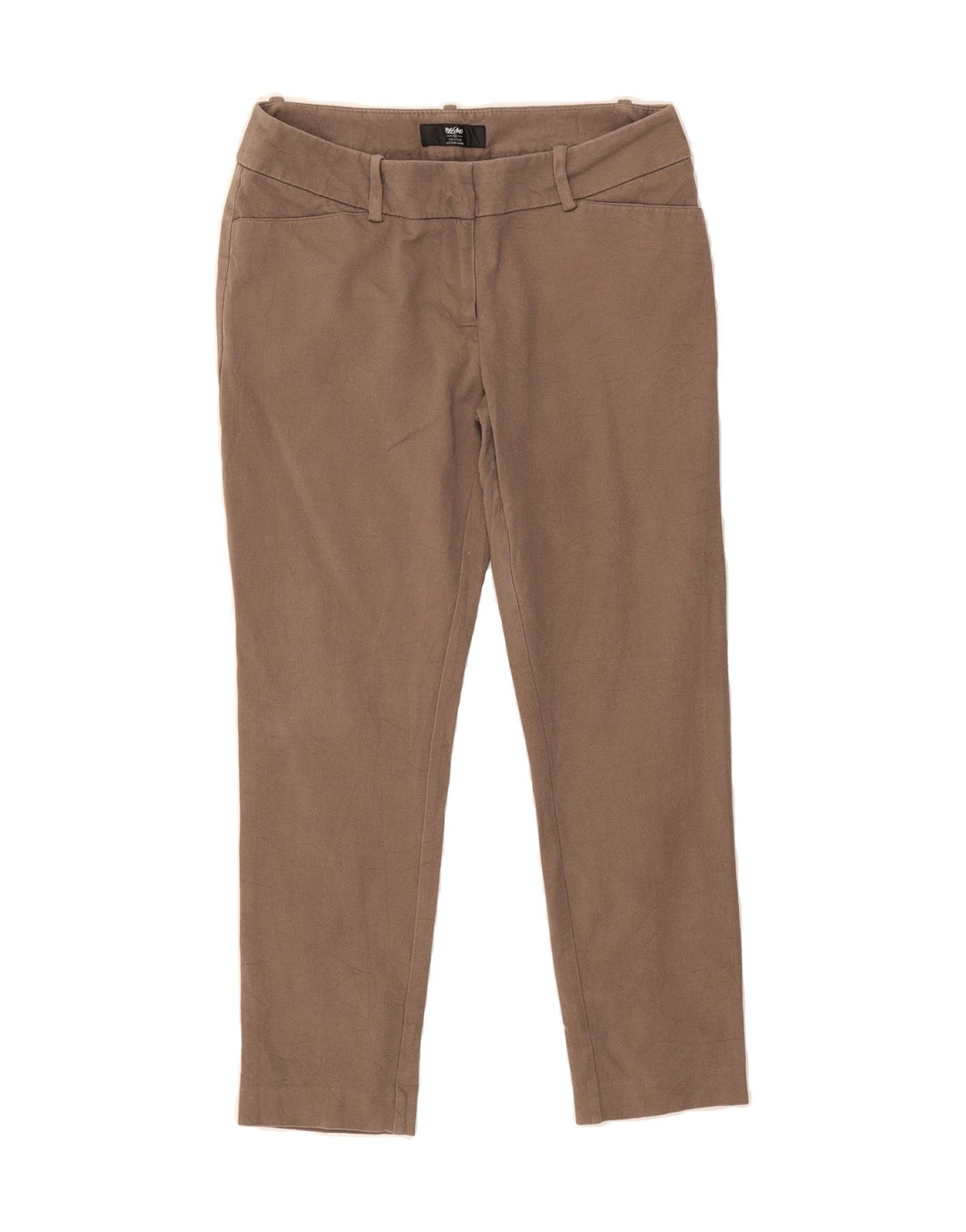 MOSSIMO Womens Slim Cropped Trousers US 8 Medium W32 L25 Brown Cotton Vintage Mossimo and Second-Hand Mossimo from Messina Hembry 