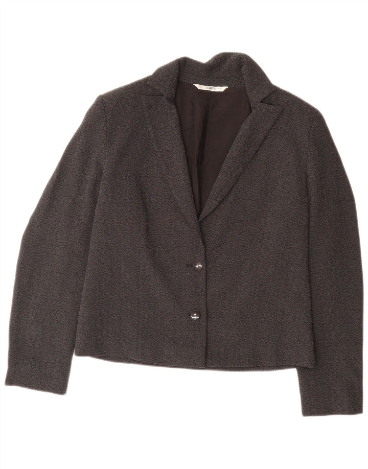 Giacca blazer a 2 bottoni da donna Via Veneto US 10 Large in poliestere chiazzato grigio