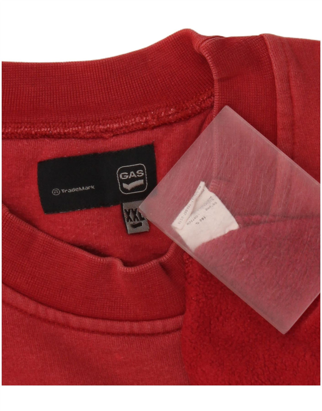 Felpa grafica da uomo Gas Maglione 2XL Cotone rosso