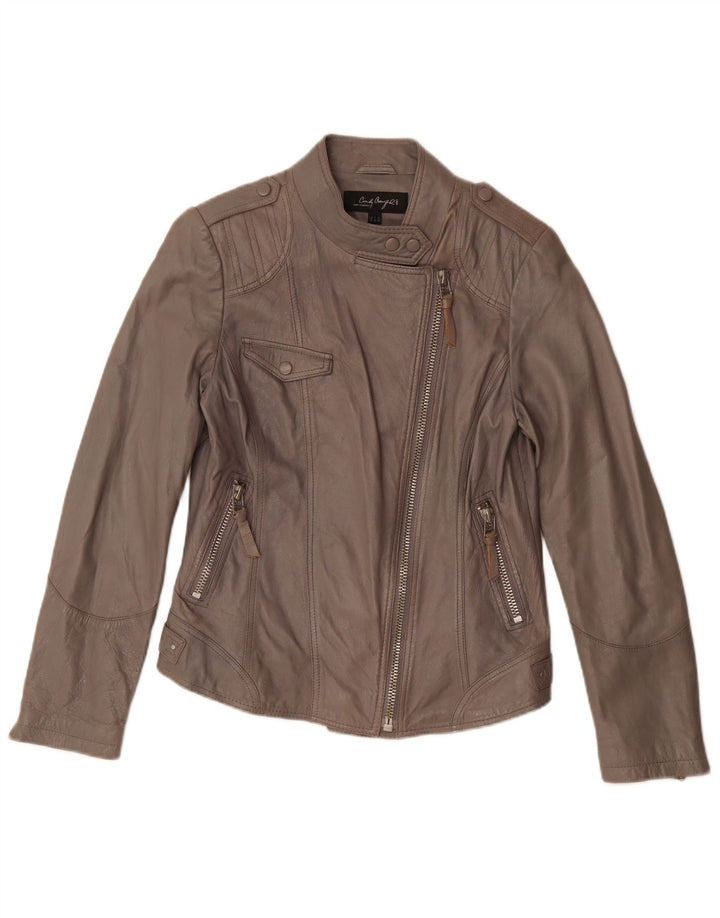 Giacca da motociclista in pelle Cindy Crawford da donna C&A EU 40 Grigio medio