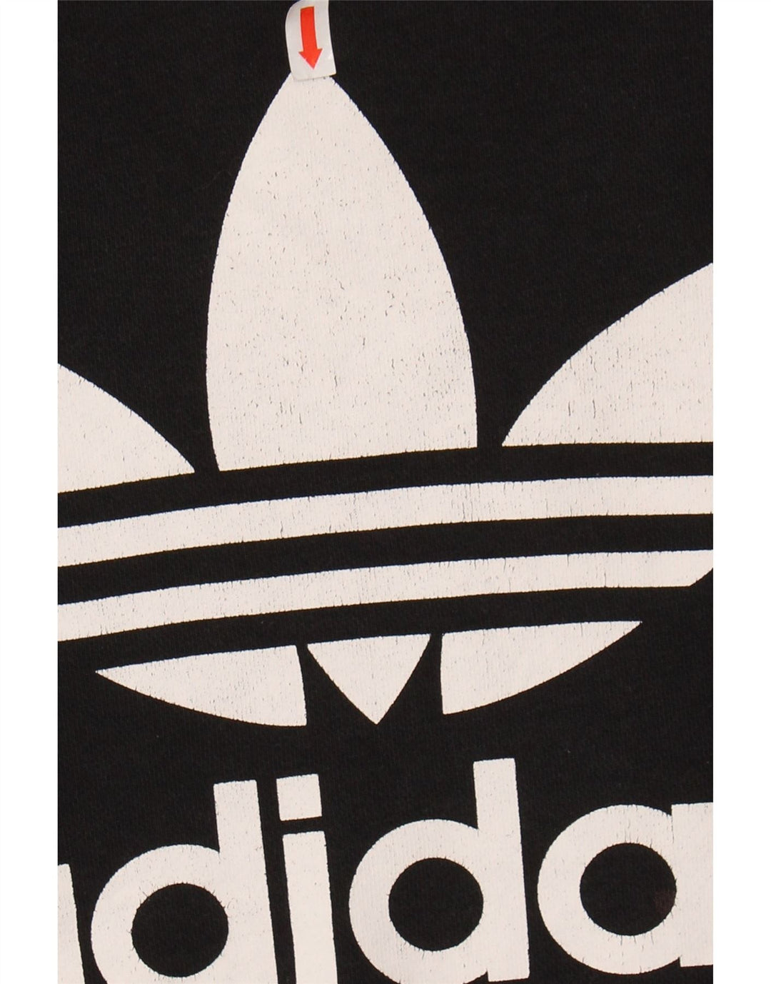 ADIDAS Womens Graphic Sweatshirt Jumper UK 12 Medium Black Cotton