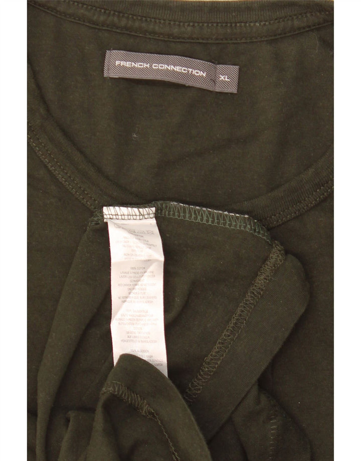 T-shirt da uomo FRENCH CONNECTION Top XL cotone kaki