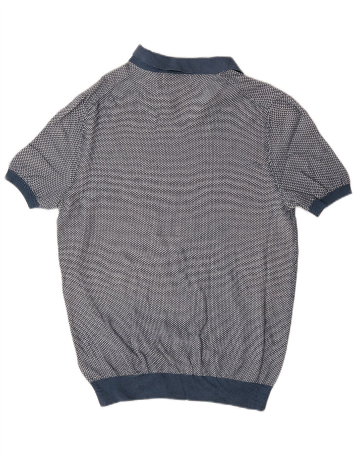 Marks & Spencer Maglione da uomo con collo a polo autografo grande blu