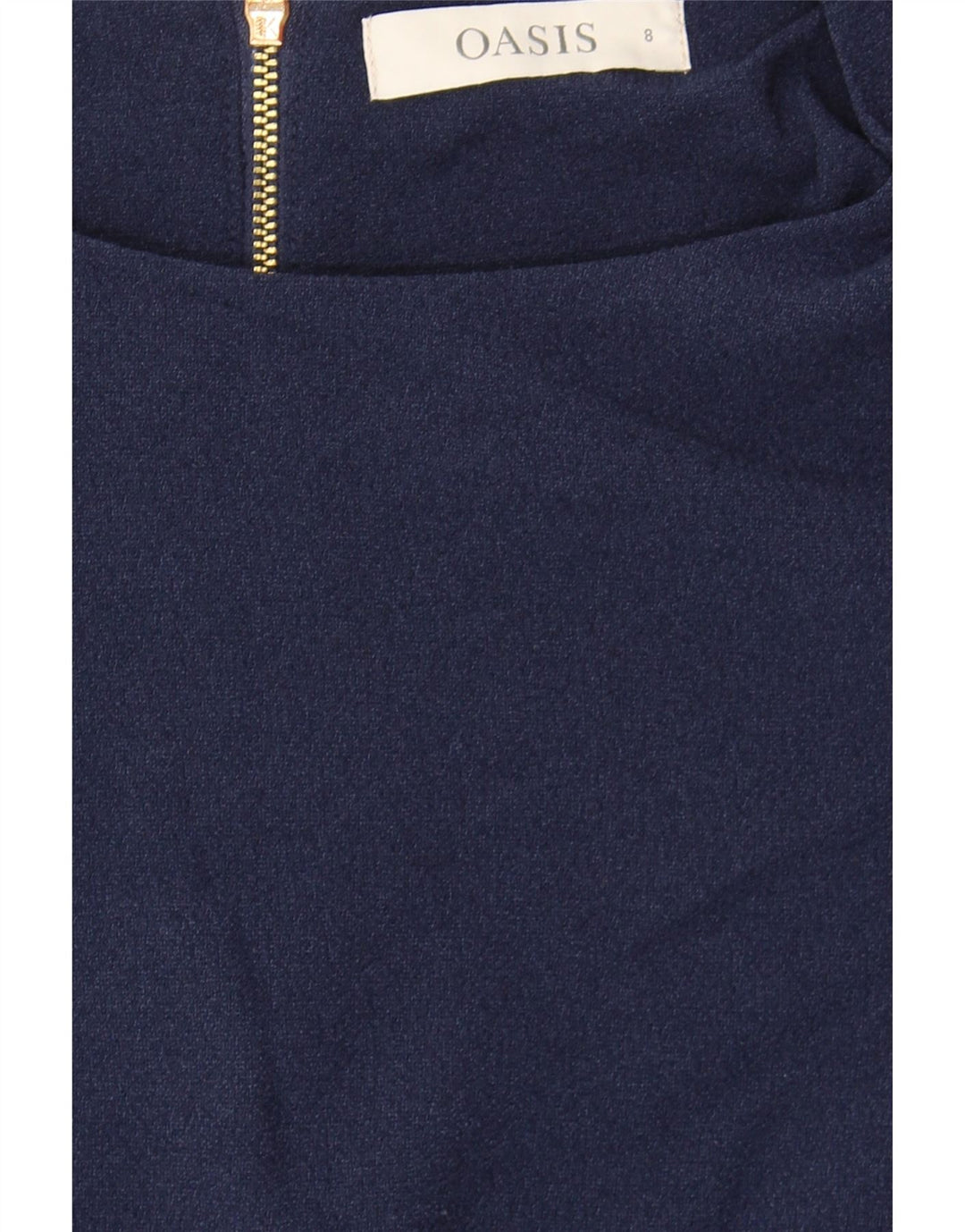 OASIS Womens Top Long Sleeve UK 8 Small  Navy Blue Polyester Vintage Oasis and Second-Hand Oasis from Messina Hembry 