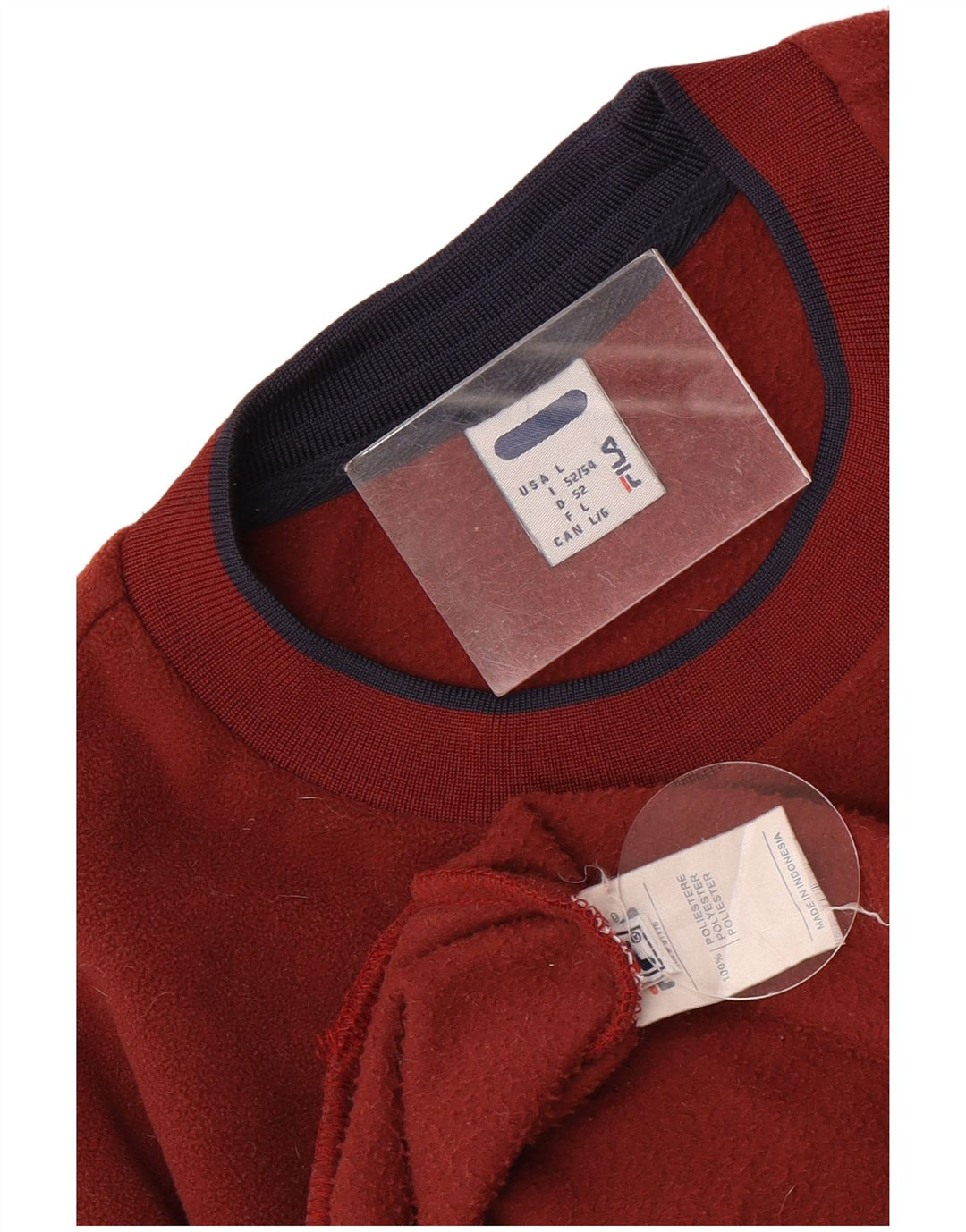 Maglione in pile grafico da uomo Fila grande poliestere marrone