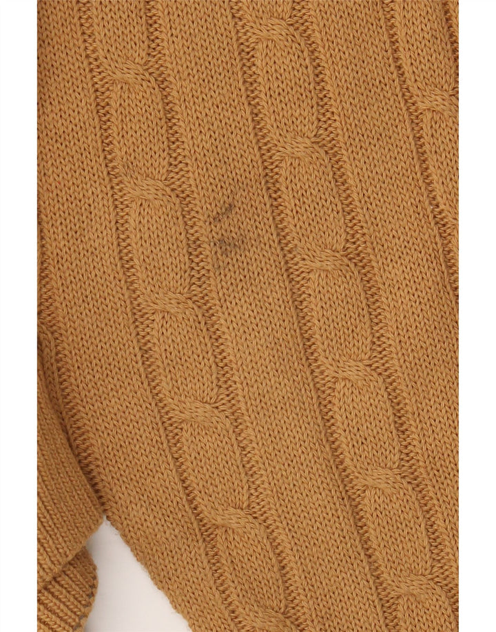 Maglione Herman da uomo con scollo a V XL in cotone marrone