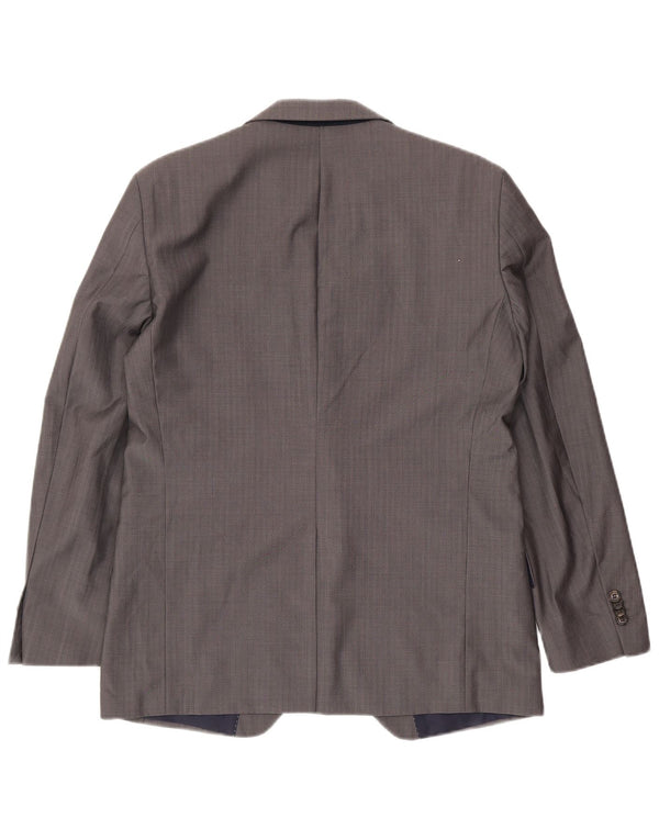 TOMMY HILFIGER Giacca blazer a 2 bottoni sartoriale da uomo UK 38 Grigio medio