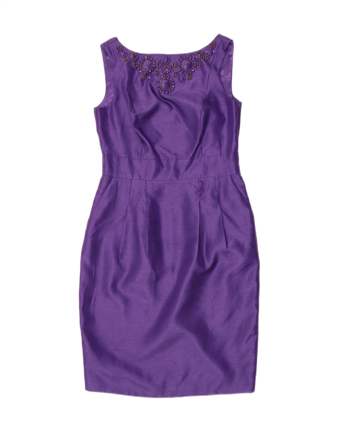 MONSOON Womens Sleeveless Sheath Dress UK 12 Medium Purple Polyester Vintage Monsoon and Second-Hand Monsoon from Messina Hembry 
