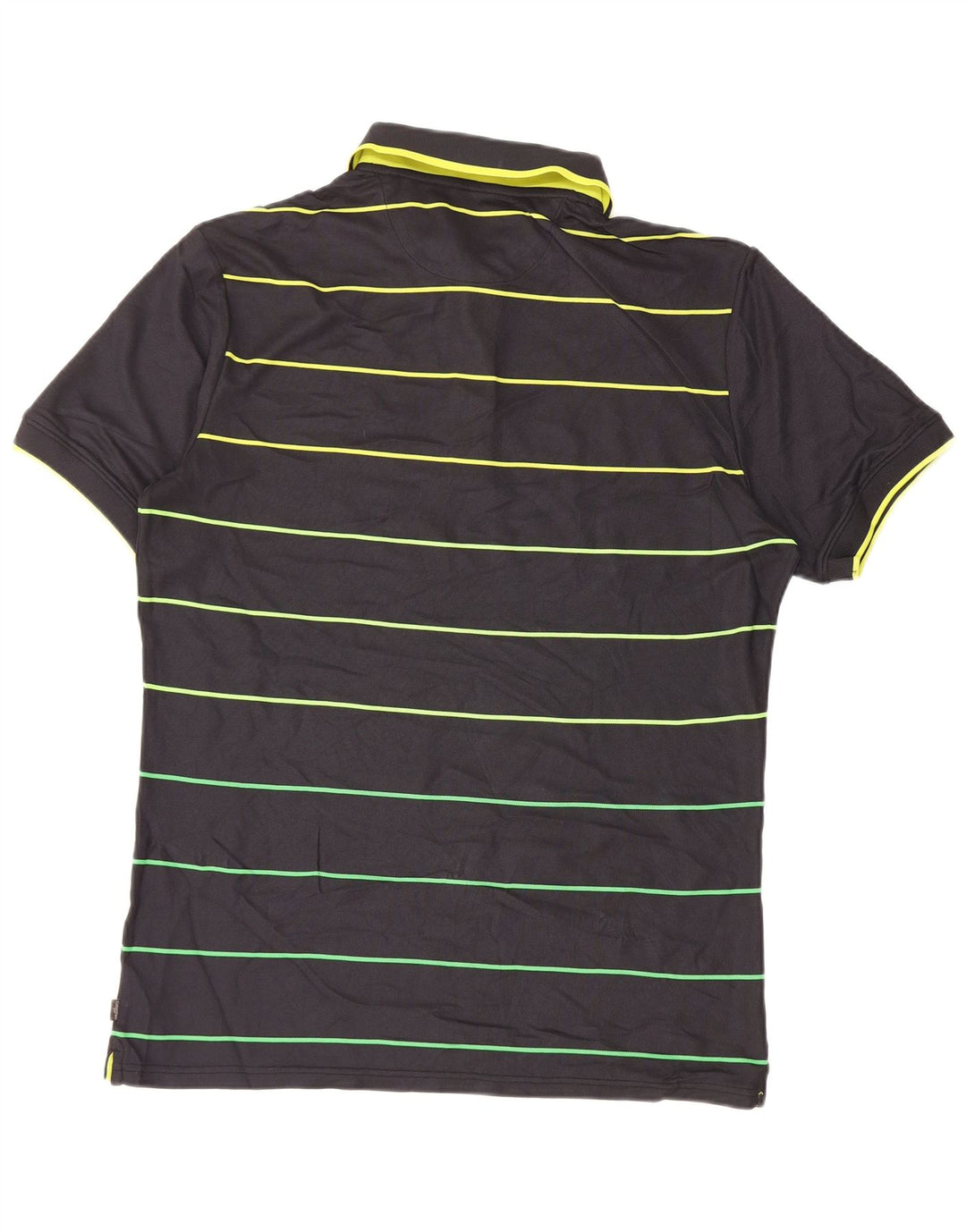 Polo da golf da uomo Calvin Klein in poliestere a righe nere medie