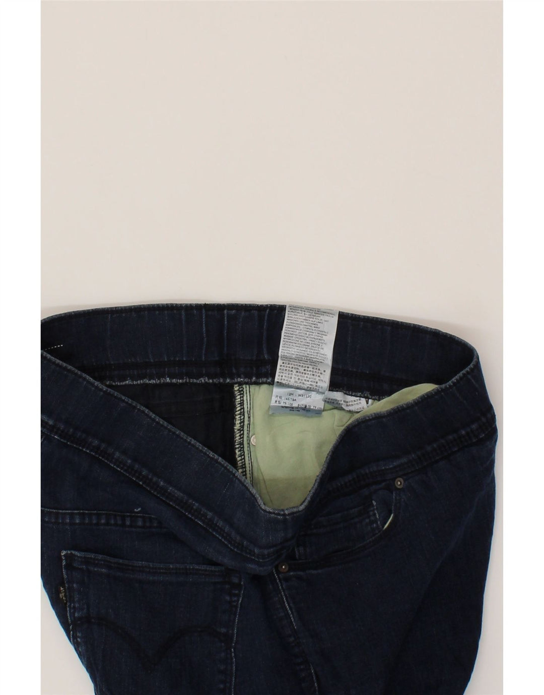 LEVI'S Womens Slim Jeans W31 L32 Navy Blue Cotton Vintage Levi's and Second-Hand Levi's from Messina Hembry 