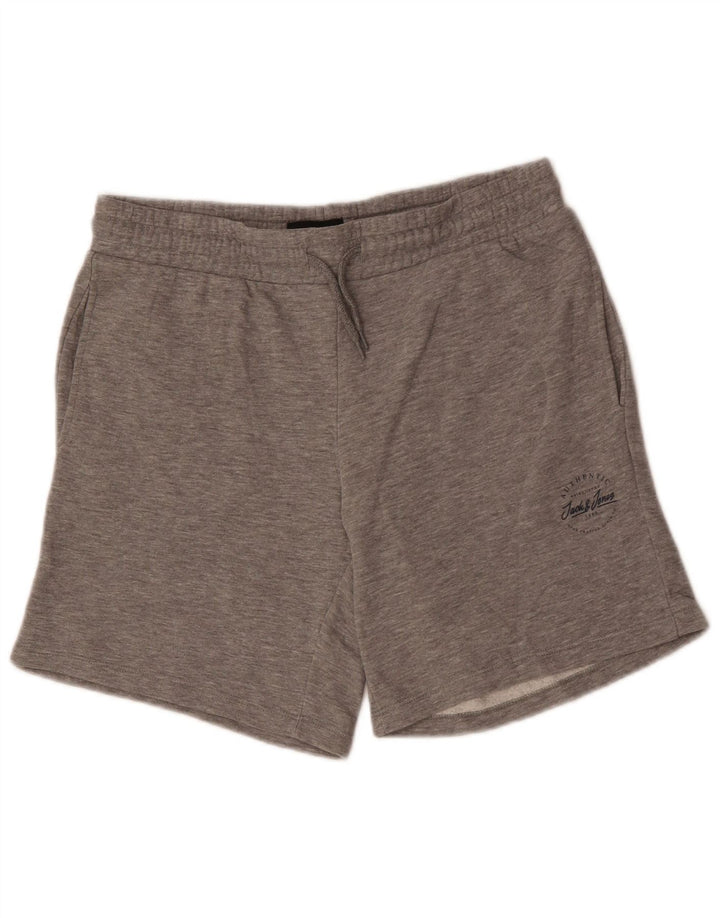 JACK & JONES Pantaloncini sportivi da uomo in cotone grigio medio