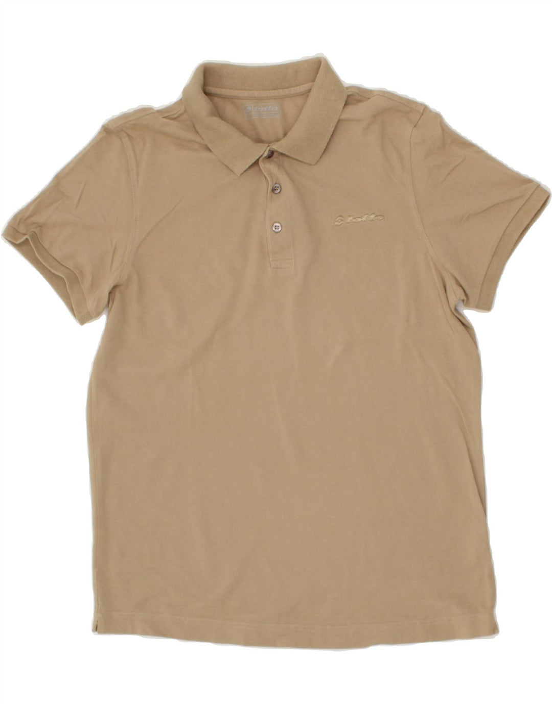 LOTTO Mens Polo Shirt Large Brown Cotton Vintage Lotto and Second-Hand Lotto from Messina Hembry 