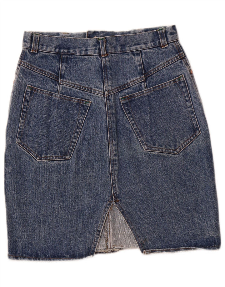 Gonna di jeans a vita alta da donna St. Georges IT 44 media W26 cotone blu