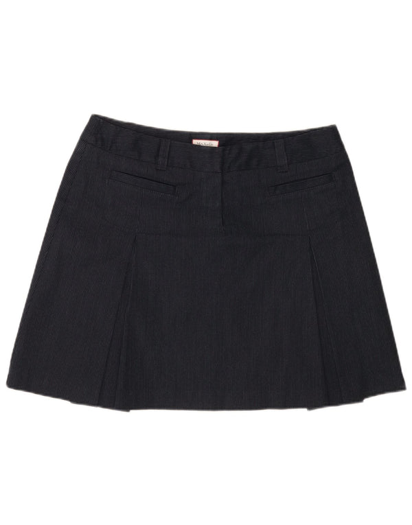 Minigonna da donna Max & Co. UK 12 media W32 cotone gessato blu navy