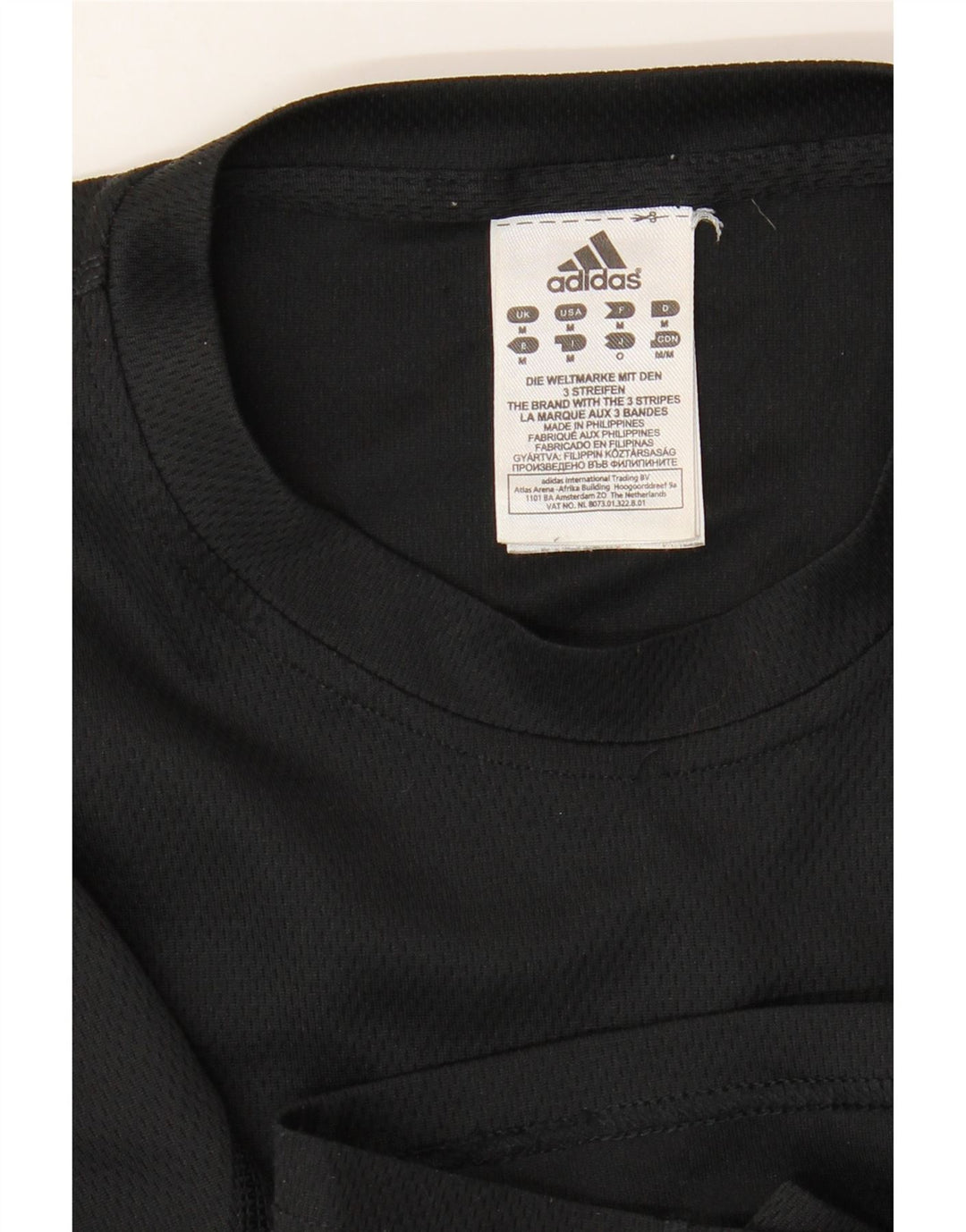 T-shirt ADIDAS Climalite da uomo, poliestere medio nero